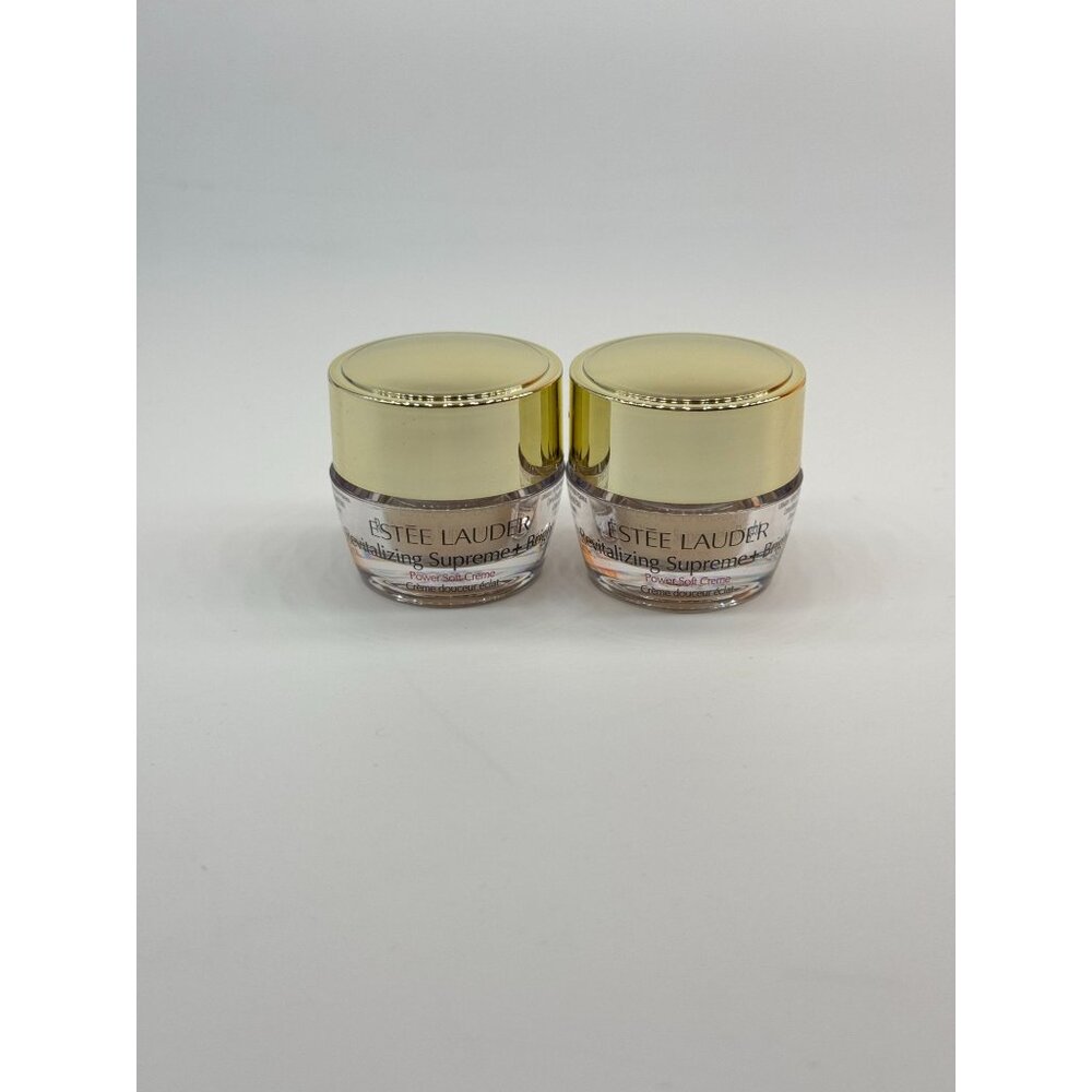 2 Estee Lauder Revitalizing Supreme and Bright Power Soft Creme .17 oz